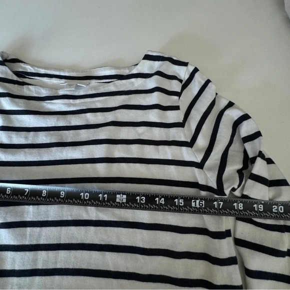 J. Jill || Women’s Modern Striped Boat Neck Long Sleeve Knit Shirt Small - Picture 6 of 12